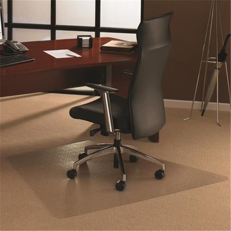 FLOORTEX Floortex Cleartex 1115023TR Ultimat Polycarbonate Corner Workstation Chair Mat For Low And Medium Pile Carpets Up To 0.50 In. 48 X 60 In. 1115023TR